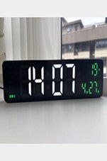 蓝牙LED电子钟万年历挂钟客厅卧室大屏智能闹钟夜光温显桌面时钟