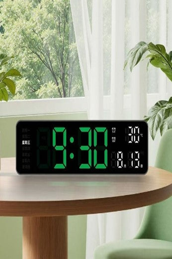蓝牙LED电子钟万年历挂钟客厅卧室大屏智能闹钟夜光温显桌面时钟