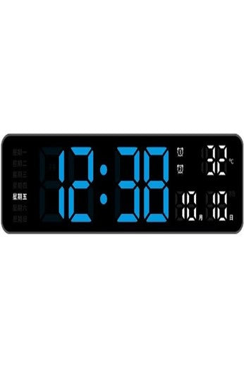蓝牙LED电子钟万年历挂钟客厅卧室大屏智能闹钟夜光温显桌面时钟